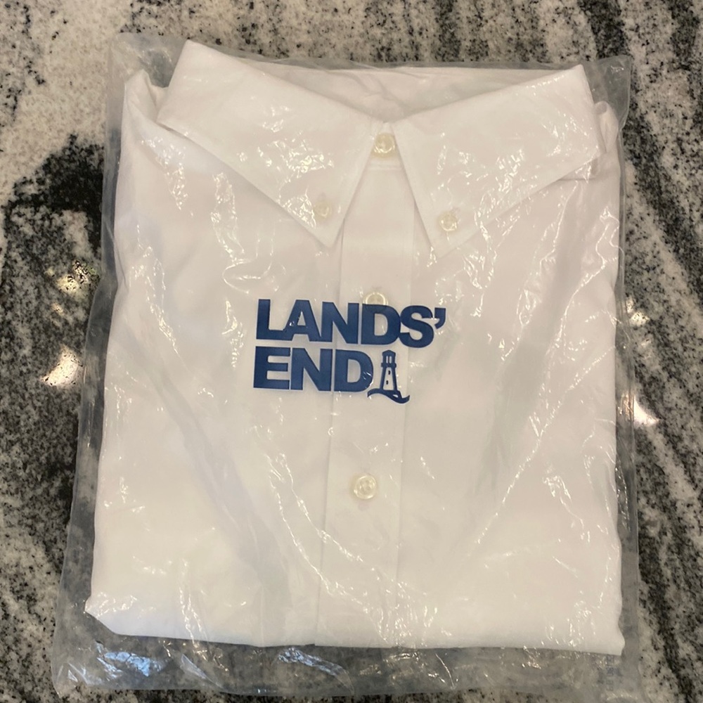 Boys Long-sleeve Dress Shirt Size 14 NWT Lands’ End